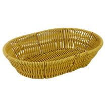 Bandeja Trama Tipo Vime Artificial Retangular Arredondada Cor:Amarelo Bandeja Trama Tipo Vime Artificial Retangular Arredondada Cor:Amarelo