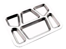 Bandeja Tramontina Service em Aço Inox com 6 Divisorias Bandeja Tramontina Service em Aço Inox com 6 Divisorias