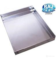 Bandeja, Travessa Aço Inox 28 Retangular Rasa kit - Raj Refrigeração