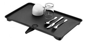 Bandeja Travessa Escorredor Louça Pratos Bico Móvel Escoar Água Pia Cozinha Preto Fosco - 1502PT Future