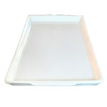 Bandeja Travessa Refratária de Porcelana Branca - 36cm x 18,5cm x 2,5cm