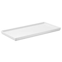 Bandeja Travessa Retangular 27x13cm Decorativa Multiuso Pia Banheiro Lavabo Branco - 10460 Coza