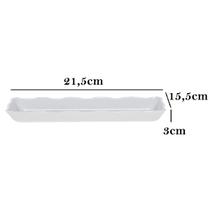 Bandeja Travessa Retangular Para Servir e Decoração 21,5cm Bandeja Travessa Retangular Para Servir e Decoração 21,5cm