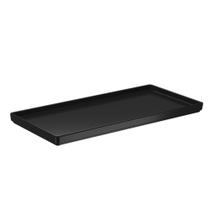 Bandeja Travessa Retangular Plástico 27x13cm Decorativa Pia Banheiro Lavabo Preto - 10460/0008 Coza