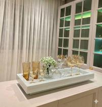 Bandeja Vidro Espelhada Extra Grande 70x40 Decoração Luxo Bandeja Vidro Espelhada Extra Grande 70x40 Decoração Luxo