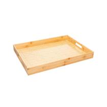 Bandeja Wolff de Bambu com Fundo em Treliça 48cm x 35cm