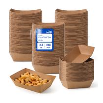 Bandejas de alimentos descartáveis Fit Meal Prep, pacote de 250 ml Kraft Bandejas de alimentos descartáveis Fit Meal Prep, pacote de 250 ml Kraft