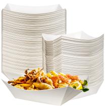 Bandejas de alimentos MotBach Kraft Paper, 2 libras, impermeáveis, pacote com 100 Bandejas de alimentos MotBach Kraft Paper, 2 libras, impermeáveis, pacote com 100