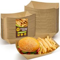 Bandejas de alimentos Ocmoiy Large Paper 1,8 kg, 100 pacotes Kraft 1800ml Bandejas de alimentos Ocmoiy Large Paper 1,8 kg, 100 pacotes Kraft 1800ml