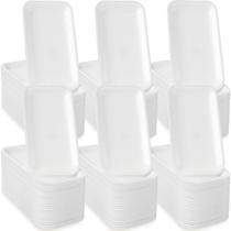 Bandejas de carne de espuma eBoot White Bulk descartáveis 100 unidades