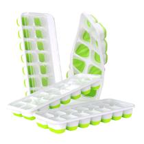 Bandejas de cubos de gelo DOQAUS Easy-Release 56 cubos com tampa, pacote com 4 Bandejas de cubos de gelo DOQAUS Easy-Release 56 cubos com tampa, pacote com 4