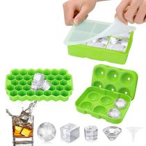 Bandejas de cubos de gelo moids recipientes de armazenamento congelados para bebidas geladas de chocolate silicone redondo de 6 bur