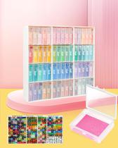 Bandejas de recipientes de armazenamento Diamond Art com suporte, 60 unidades