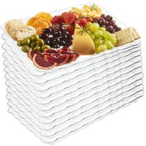 Bandejas de servir de plástico Plasticpro retangulares 23x33cm (pacote com 12)
