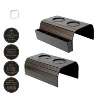 Bandejas De Sofá Kit 2 Unidades Porta Controle + Porta Copos