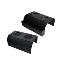 Bandejas De Sofá Kit 2 Unidades Porta Controle Porta Copos Cor Preto Flexível