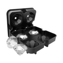 Bandejas Grandes de Cubos de Gelo de Silicone Reutilizáveis com Tampa - Moldes para Whisky Bandejas Grandes de Cubos de Gelo de Silicone Reutilizáveis com Tampa - Moldes para Whisky