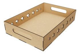 Bandejas Lisas 10un Decoração Estrelas Em Mdf Cru Envio 24h