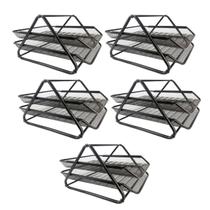 Bandejas Organizadora Dupla Doc A4 Mesa Escritório Kit 5Un Bandejas Organizadora Dupla Doc A4 Mesa Escritório Kit 5Un