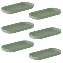 Bandejas Organizadora Verde Salvia OU Porta Objeto Sabonetera kit C/6 unidades Bandejas Organizadora Verde Salvia OU Porta Objeto Sabonetera kit C/6 unidades