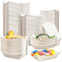 Bandejas para barcos para alimentos MotBach, pacote com 200, brancas, 113 g, descartáveis Bandejas para barcos para alimentos MotBach, pacote com 200, brancas, 113 g, descartáveis