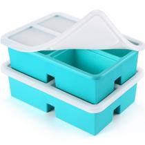 Bandejas para congelação BIONMAPLE, moldes de sopa de silicone, 250 ml, pacote com 2