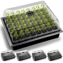 Bandejas Seed Starter, pacote com 5 unidades, com cúpula de umidade, cortador de raízes de 240 células