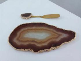 Bandejinha Mini Platter Ágata Âmbar 20 Cm