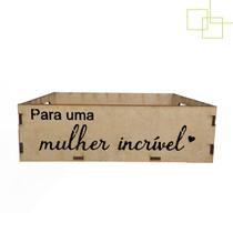 Bandejinha Presente MDF 20x15x6 Detalhe Para Uma Mulher Incrível Decoração Organização Casa