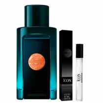 Banderas The Icon Attitude Kit - Perfume Masculino - Eau de Parfum + Miniatura Eau de Parfum