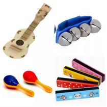 Bandinha Ritmica Com 4 Instrumentos Criativos Montessori 2+ - Brinque E Leia