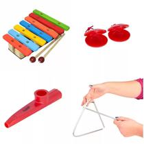 Bandinha Ritmica Com 4 Instrumentos Criativos Montessori 3+ - Brinque E Leia