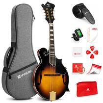 Bandolim Vangoa F-Style, 8 cordas, 29 trastes, acústico com placa Bandolim Vangoa F-Style, 8 cordas, 29 trastes, acústico com placa