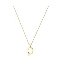 Banhado a Ouro 26 Letras Pingente Colar Para Mulheres Elegante Todos Os Dias Charme Presente