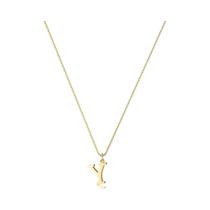 Banhado a Ouro 26 Letras Pingente Colar Para Mulheres Elegante Todos Os Dias Charme Presente