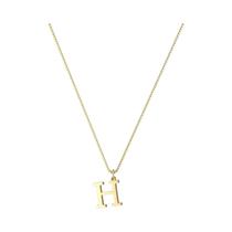 Banhado a Ouro 26 Letras Pingente Colar Para Mulheres Elegante Todos Os Dias Charme Presente