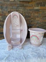 Banheira 24 L com Ofuro 17l bebe recem nascido kit banho