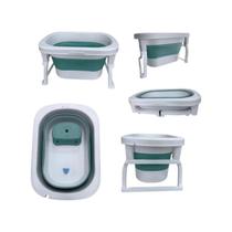Banheira Baby Pil Infantil Dobrável 2 em 1 Média Azul 180L 74x51x42cm