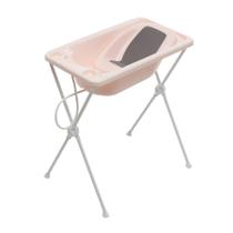 Banheira Bebê Acqua Trio Galzerano Dobrável de Plástico Rose