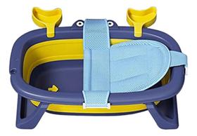 Banheira Bebê Com Rede Protetora E Design Dobrável Prático