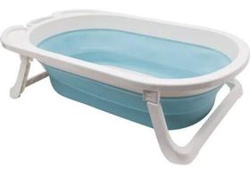Banheira Bebê Dobrável Portátil Sensor De Temperatura Buba