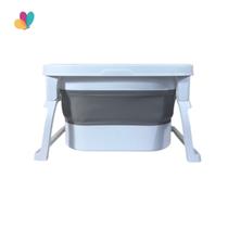 Banheira Bebê Média Dobrável Mastela Cinza 80 L