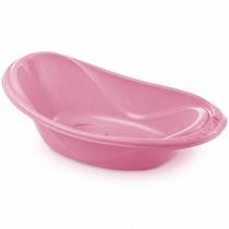 Banheira Bebe Rosa Menina Resistente 20 Litros Saboneteira