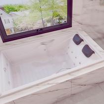 Banheira Casal de Hidromassagem Roma Elegance 190cmx140cmx50cm em Gel Coat- 220V Mondialle