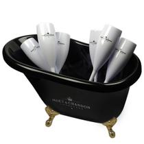 Banheira Champanheira Black +6 Taças Champanhe Espumante Banheira Champanheira Black +6 Taças Champanhe Espumante