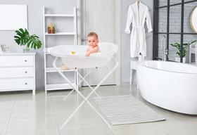 Banheira Com Suporte Bebê Infantil Criança Branca 20l