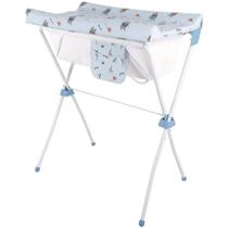 Banheira Com Suporte Dobrável Trocador Até 33Kg Azul Kiddo Slim