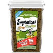 Banheira de 16 onças Cat Treats Temptations MixUps Catnip Fever Banheira de 16 onças Cat Treats Temptations MixUps Catnip Fever