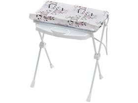 Banheira de Bebê 2 em 1 com Trocador Plástica Classic Zoo 7045ZOO Branco Galzerano