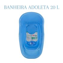 Banheira de bebê adoleta 20 litros azul rosa branca